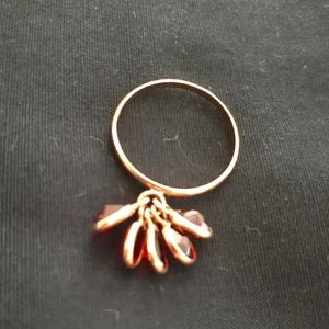 10k garnet dangle ring